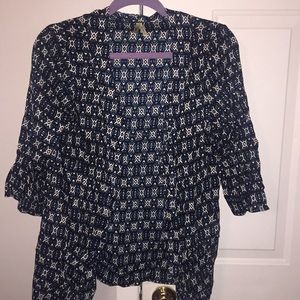 Blue Shortsleeve designed Cardigan